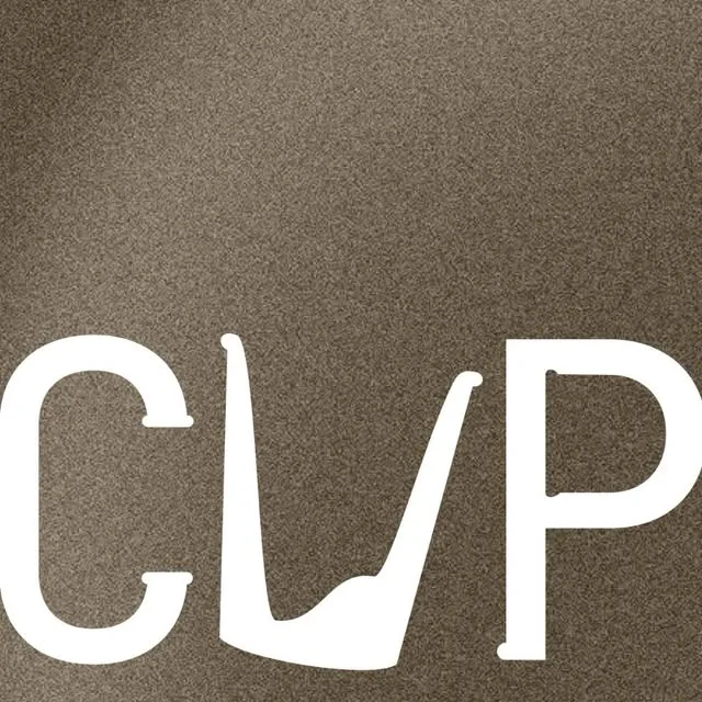 The Cup Section wordmark in white on a warm grey textured background, the U drawn like a cup with a handle.